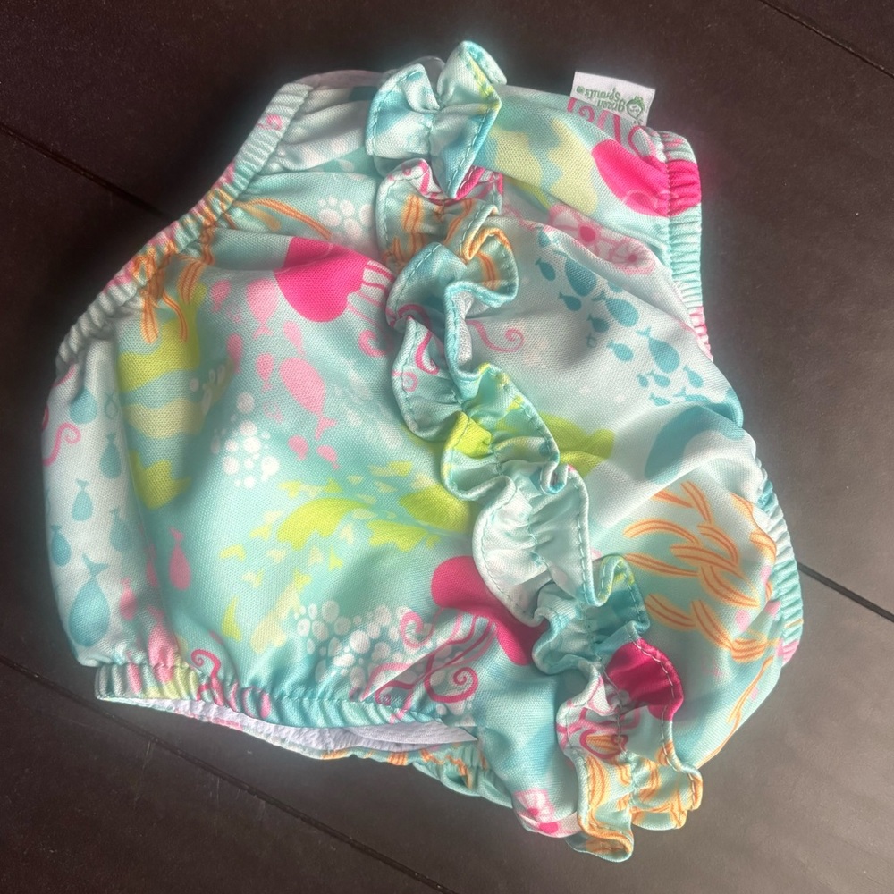 Green sprouts toddler girl reusable swim diaper size 3T EUC